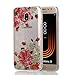 Produktbild Xifanzi Transparent Ultra Dünn Handyhülle Funkeln Glitzern Backcover Ultra klar Weich Silikon Crystal Durchsichtig TPU Bumper Kratzfest Rose Blumen Muster Schutzhülle Case für Samsung Galaxy J5 2017