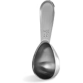 U-Taste 18/8 Stainless Steel Coffee Scoop: 30ml Metal Measuring Spoon with Short Handle for Ground Coffee, Beans, Powder, Esp