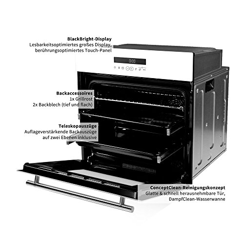 KKT KOLBE SET8015W1IND2 (Herd Set Induktionskochfeld, Touch-Control, 2x Teleskopausz., echte Heissluft, Backofen und Kochfeld mit Automatik) - 3