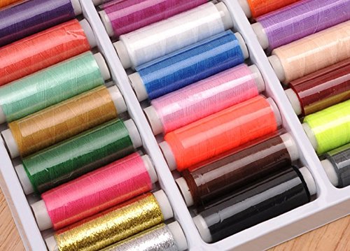 LIHAO 39x Nähgarn Polyester Multi Farben Set 200 Yard Sewing Thread Nähset - 3
