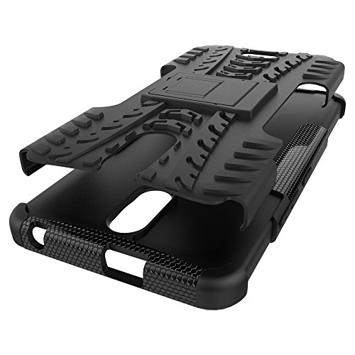 Alcatel Pixi 4 6 inch 3G 8050 Funda   Anzhao Heavy Duty silicona h  brida con soporte C  scara de Cubierta Protectora de Doble Capa Funda Caso para Alcatel Pixi 4 6 inch 3G 8050  Negro 