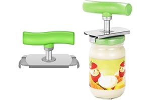 Mrltau 1 abridor de tarros para artritis sin esfuerzo, abrelatas para personas mayores, abrebotellas de rosca, para familia, pícnic, negocio (verde).