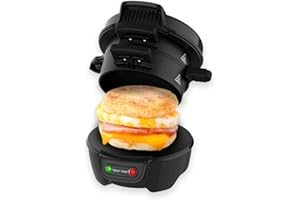 High Street TV Drew & Cole Breakfast Electric Sandwich Maker - Grilled Sandwich Maker With Easy To Clean Non-Stick Cooking Plates, Black