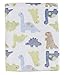 BabyPrem Baby Fleecy Blanket Wrap Shawl Printed Designs 100 x 75cm DINOSAUR