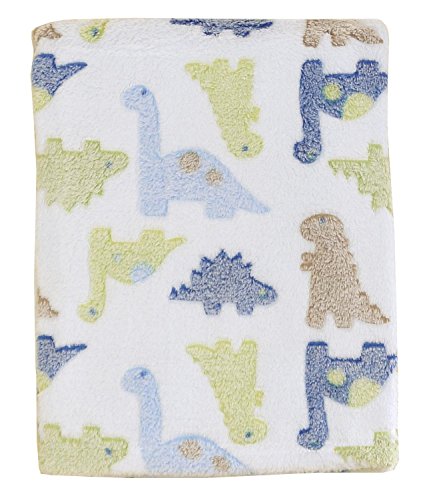 BabyPrem Baby Fleecy Blanket Wrap Shawl Printed Designs 100 x 75cm DINOSAUR
