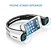 Produktbild Meidong Wearable Bluetooth Lautsprecher mit Handy Ständer Dock Neck Portable Wireless Lautsprecher Smartphone Halter, Faltbare Around-The-Neck Design Geschenke für Android iOS Abschluss Vater