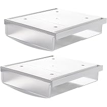 TUKA-i-AKUT 4X 1,7L Cassetti Sotto Scrivania, 21x18x5,4cmcm Autoadesivo Nascosta Cassetto Sottostruttura Per Scrivania/Mobile/Libreria/Mobile Da Cucina Ecc. 4 Unità Glassato Traslucido TKD8608 - 6