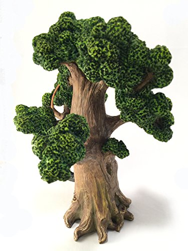 Fee und Gartengnome Baum- Magische Großvater Miniatur-Baum mit abnehmbarem im Dunkel floureszierendem Willkommensschild für Feen und Rasen Gnomes - 3