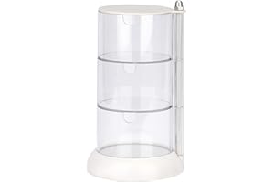 JessLab Pojemniki do układania w stos, 3 warstwy akrylowe akcesoria do włosów organizery organizery do przechowywania biżuterii taca do makijażu organizer do przechowywania łazienki Vanity Countertop