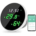 UanTii Tuya WiFi Temperature Humidity Sensor Smart Indoor Hygrometer Thermometer With LCD Display Backlight Support Google Home Alexa