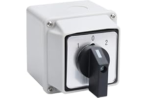 APIELE Rotary Switch Box 20A Cam Switch 3 Position 8 Terminals 440V 3 Phase Universal Rotary Cam Selector Box LW26/2