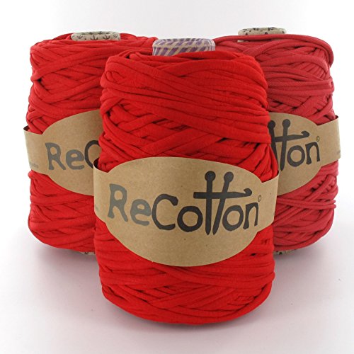 Next ReCotton 500 Stoffgarn Textilgarn Jerseygarn uni Farbe rot