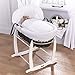 Clair de Lune Vintage Charcoal Wicker Moses Basket (White)
