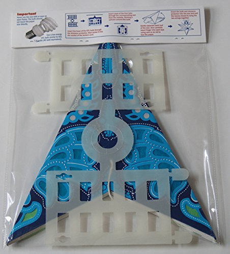 Weihnachtsstern / Papierstern Lampenschirme mit funkelnden dekorativen Designs in Handarbeit CANOPUS – Blau - 6