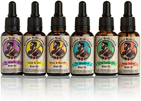 Woodsman Original Organic Beard Oils – Premium Natural Beard Grooming & Care Collection (CEDAR & LIME) Oils Bottled by Hand 30ml