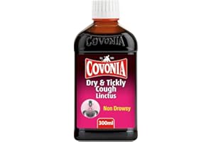 Covonia Dry & Tickly Cough Linctus Soothes And Provides Relief From Dry Coughs And Sore Throats Non Drowsy Cough Syrup Suitable For Vegetarians Cold And Flu Relief, 300ml (Always read Label First)