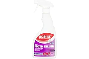 Quebec Acana Carpet & Fabric Freshener 500ml - Moth Killer Spray - Lavender Fragrance - Kills Moths, Eggs & Larvae - Licensed Insecticide for Carpets, Rugs & Curtains - Non-Staining