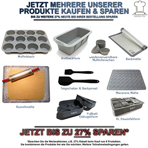 IceFix – XXL Eiskugelform für 4 Kugeln ★ NEUHEIT ★ 5cm Eiskugeln in Fußballlform ★ sportlich runde Eisbälle statt langweilige Eiswürfel ★ XXL Ice Balls für Kinder – von IceFix – Silikon Eisform – Eisbereiter | 2 Jahre Garantie (4er Form) - 2