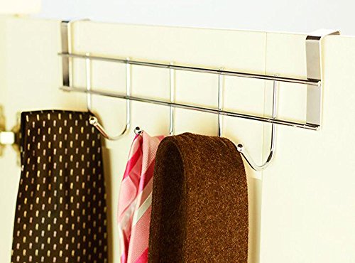 Bad Handtuch Halter Türhängeleiste, 5 Haken, Metall verchromt - 7