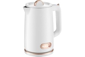 OLEGA Bollitore elettrico per acqua, bollitore per acqua calda a ebollizione rapida da 1500W, bollitore per acqua calda portatile da 1,8 litri Bollitore elettrico per tè Teiera