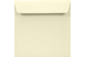 Netuno 250 enveloppes carrées ivoires 170x170 mm 120g Lessebo Smooth Ivory enveloppes élégantes enveloppes décoratives enveloppes crèmes pour mariage anniversaires Baptême invitations cartes de voeux