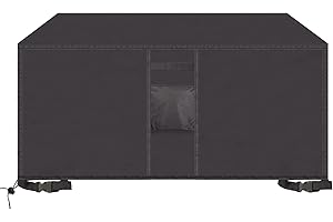 Redfire Housse de Table de Jardin 120x95x75cm,Anti-UV Housse de Protection Etanche Meubles avec Bouches d'aération Housse de Table Extérieur Bâche 420D Oxford pour Extérieur,Noir