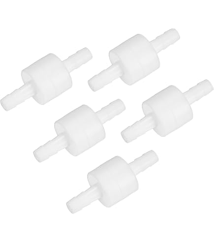 2-Pack 1/2 Inch Barb One-Way Check Valves - Plastic Non-Return Valve For Air, Water, Fuel, Gas Lines (2.46" Long)-1084409