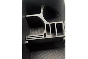 ECHO3D Cup Holder Insert Divider for Skoda Kodiaq or Karoq Car Vehicle 2 Large Cups and Storage - Black