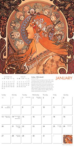 Livres Couvertures de Alphonse Mucha 2019 Calendar