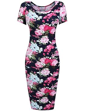 HOTOUCH Damen Etuikleid Vintage Kleid Cocktailkleid Midikleid Bleistift Kleid Rockabilly Kleid Festliche Bodycon...