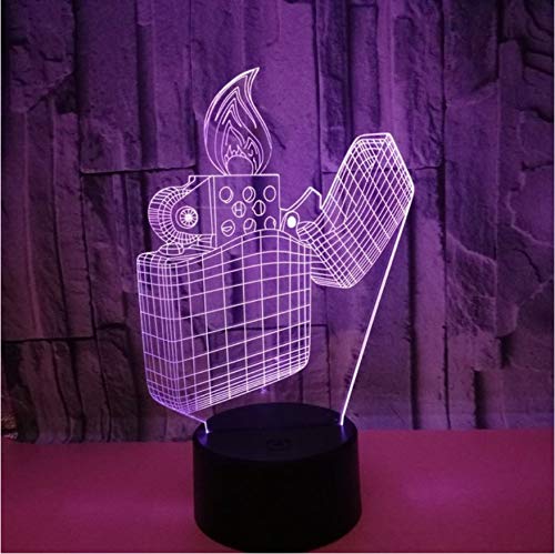 Preisvergleich Produktbild Nachtlicht Steckdose Stromanbieter Feuerzeuge Bunte 3D Lichter Berühren Bunte Kleine Nachtlichter 3D Werbung Usb Geführte Lampe 3D