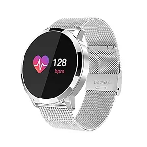 LAYOPO Q8 Stainless Steel Waterproof Wearable Device , Fitness Tracker Smartwatch with Heart Rate/Blood Pressure/Sleep Monitor, Calls/SMS Remind for Android and iOS