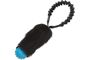 TUG-E-NUFF DOG GEAR Dog Copenhagen Tug e Nuff Pocket Bungee Sheepskin Ball Tug Jouet à Lancer de Chasse pour Chien 5 Unités
