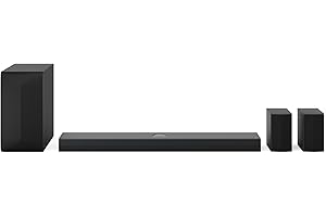 LG S70TR Soundbar TV 500W su 5.1.1 Canali con Subwoofer Wireless, Casse Posteriori Incluse, Dolby Atmos, DTS:X, Speaker Centrale Up-firing, HDMI Passthrough 4K 120Hz, AI Sound Pro