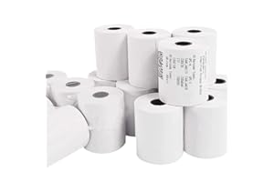 NefLaca 10 Rollo Papel Térmico 57mmx35mmx15m Rollos Térmico Cada rollo para impresora EPOS, terminal POS, caja registradora y Tpv -Sin Bpa