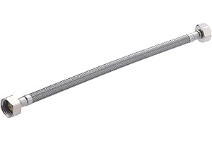 Flexible de acero inoxidable hembra-hembra 3/8 | Paso interior 8 mm | Longitud 30 cm | Conexión resistente y duradera | Ideal para fontanería y sistemas de agua | Fácil instalación | QUICK PLOMBERIE