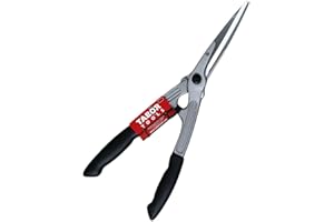 TABOR TOOLS Mechanical Hedge Shears, Manual Hedge Clippers for Trimming Borders, Topiaries Boxwood, and Decorative Grasses (B228E Aluminum Handles, Straight Blade)