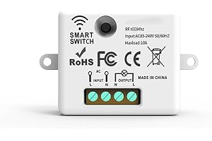 Smart WiFi-ljusbrytarsats – mottagare + trådlös strömbrytare, smart fjärrkontroll kompatibel med Tuya-appar och Google Home/A