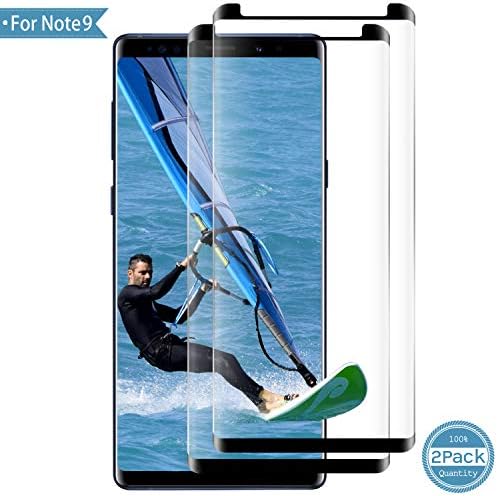 ONSON Galaxy Note 9 Screen Protector, Samsung Galaxy Note 9 Tempered Glass 3D Screen Protector, 9H Hardness,Bubble Free, Anti-Fingerprint HD Screen Protector Film （2 Pack）