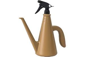 FGYZYP Regadera 2 en 1 con pulverizador, 1 litro de plástico de doble propósito, rociador de agua de mano, rociador de jardín para limpieza de césped, herramienta de jardín, solución de limpieza de