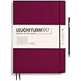 LEUCHTTURM1917 359784 Notebook Master Slim (A4+), Hardcover, 123 Numbered Pages, Ruled, Port Red