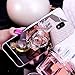 Produktbild Galaxy J7 2017 Hülle,Galaxy J7 2017 Spiegel Hülle,Surakey Überzug Mirror Effect Glitzer Kristall Strass Diamant Hardcase Spiegel Silber Hülle für Samsung Galaxy J7 2017 Glitzer Strass Diamant Ring Stand Holder], Luxus Bling Glänzend Glitzer Spiegel Schutzhülle Mit Ring Ständer Halter Ultra Dünn Hartschale Handytasche Backcover Anti-Kratzer Stoßfest Hart PC Skin Rückdeckel Rückseite Bumper Handy Gürtel Tasche Hülle Case Cover für Samsung Galaxy J7 2017, Liebe Herz Silber