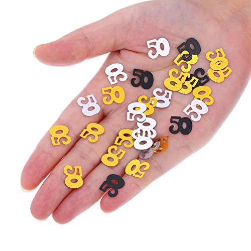 Outus 50 Number Konfetti Geburtstag Dekoration, Tisch Konfetti, 50 g/ 1,7 Unzen - 3