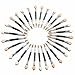 LuckyFine 100Pcs Disposable Make-Up Eye Shadow Sponge Lip Brush Applicator Cosmetic Tool