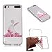 Price comparison product image Sycode for Apple iPod Touch 5/6 Crystal Clear Case,for Apple iPod Touch 5/6 Transparent Cover,Creative Rabbit Pattern Soft TPU Bumper Cover for Apple iPod Touch 5/6-Rabbit