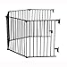 Flex Hearth Gate Fireguard Metal Playpen with Door for Baby&Pets 310CM Black