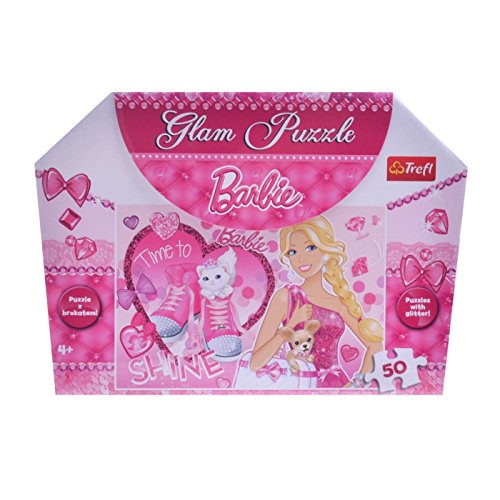 Preisvergleich Produktbild Legler 3484 - Glitzer-Puzzle - Barbie, 50-teilig
