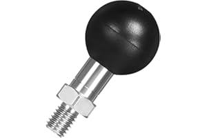 FANAUE Adaptateur de bille de 1 pouce avec un poteau fileté M8 x 1,25 compatible avec les supports RAM de taille B, bras double prise de 1 pouce pour accessoires de moto