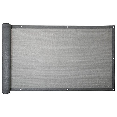 Balkon Sichtschutz verschiedene Modelle / Balkonbespannung Balkonsichtschutz Balkonverkleidung 6 Meter (0,9 x 6,0 Meter, Grau) - 2