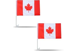 Set of 2 "Car Flag" Flag World Cup Countries Football Fan Colour: Canada